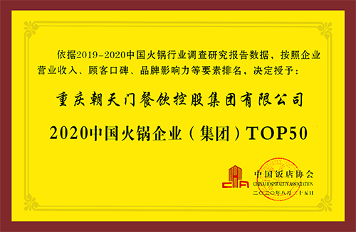 2020中國火鍋企業(yè)集團TOP50