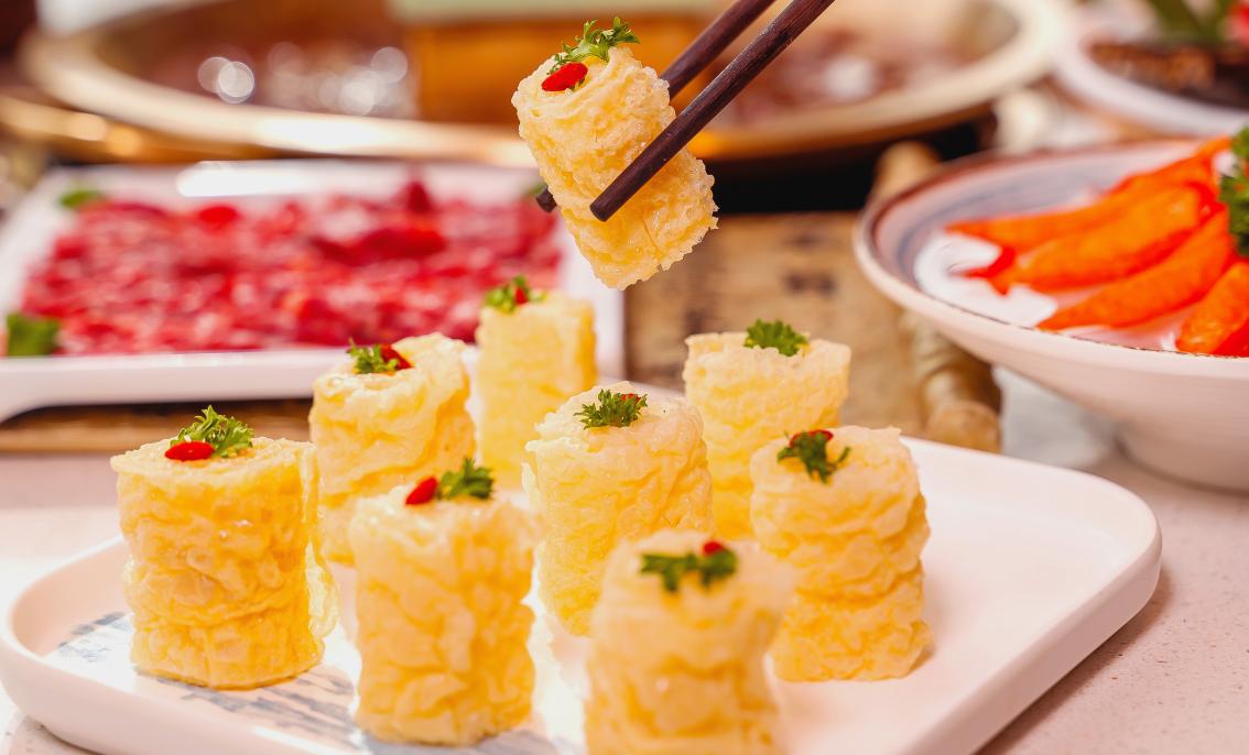 正宗重慶火鍋店，必備的五道素菜品，第一道就是必備！